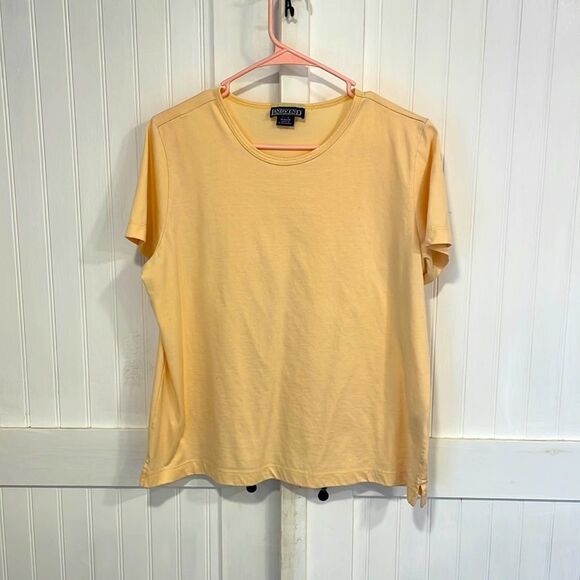 LAND’S END sunny yellow short sleeved T-shirt, size L - Picture 1 of 6